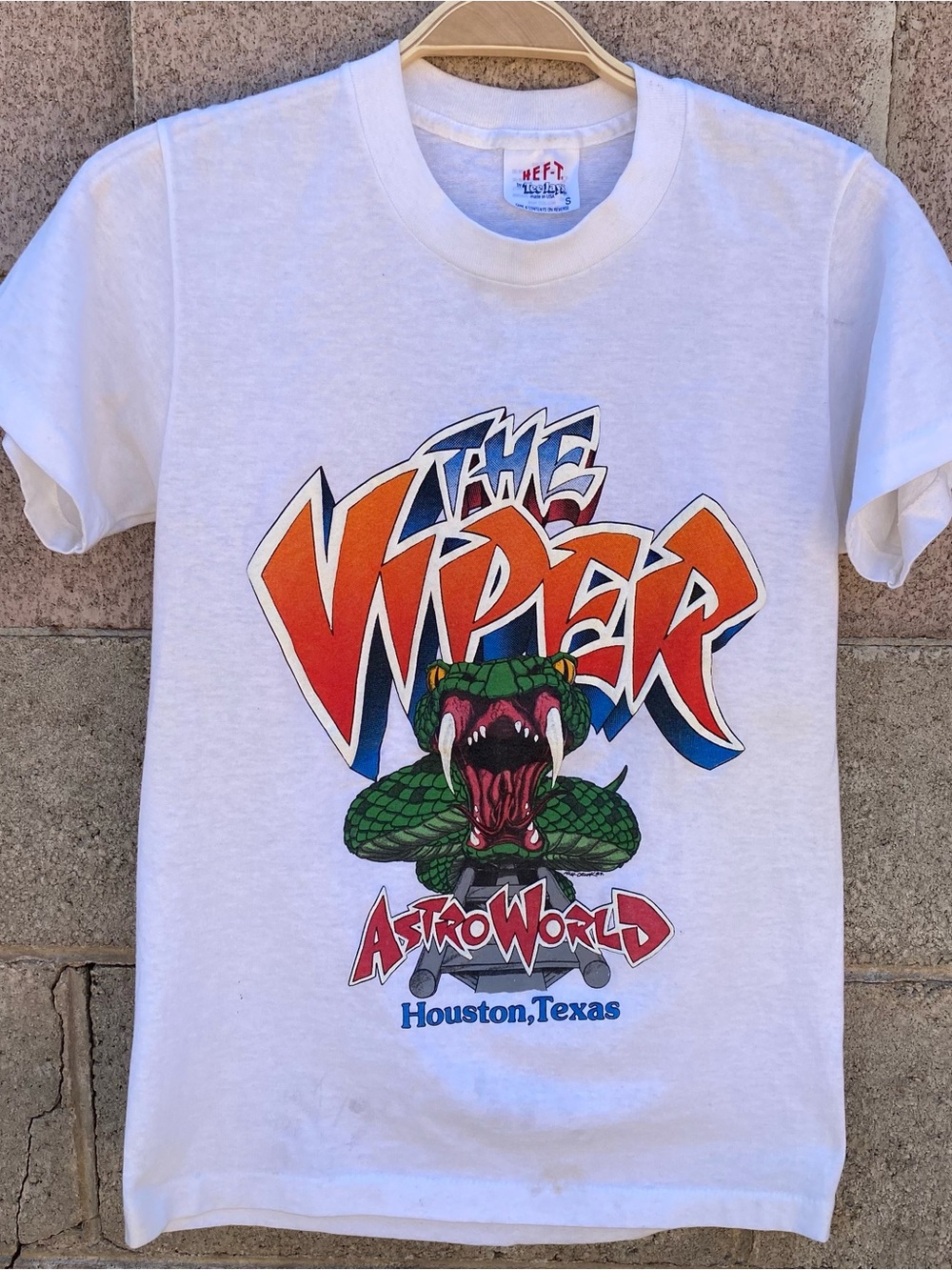 1989 The Viper Astroworld Six Flags Park Ride T-Shirt